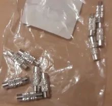 Cierres de tornillo de cobre para collar y pulsera, 12,5x4,2mm, accesorios chapados en cilindro