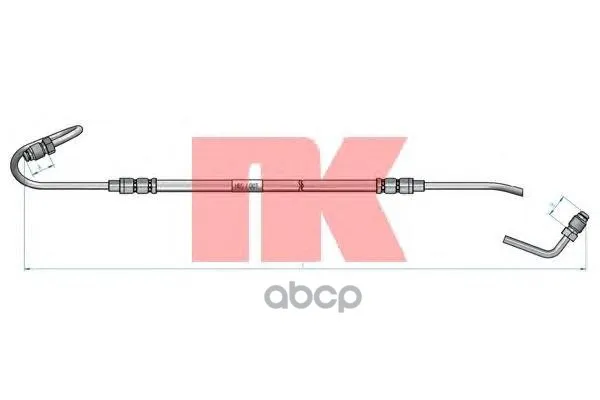 Шланг Тормозной Citroen C4 04-/Peugeot 307 00-/308 07- Зад. Прав. Nk 853753 Nk арт. 853753
