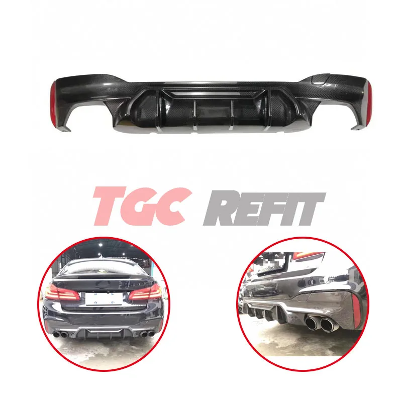 

For Bmw 5 Series G30 G31 G38 Sports Style Rear Diffuser Carbon Fiber Rear Bumper Lip Auto Diffuser Lip Spoiler