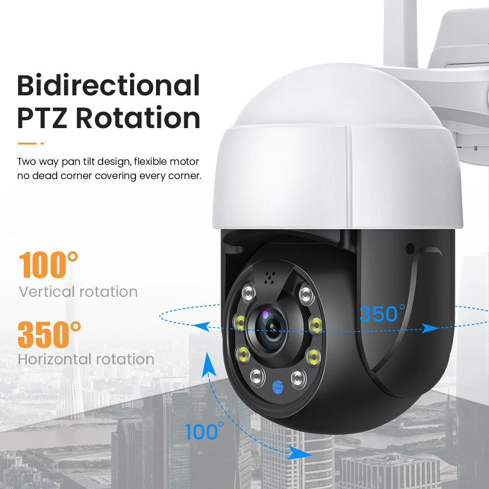 IP-Камера уличная Беспроводная с поддержкой Wi-Fi PTZ 1080P | Безопасность и защита