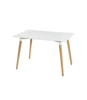 

Rectangular table White and wooden legs Oak Ringo.
