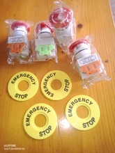 Switch AC Mushroom-Cap Lift-Elevator Self-Lock Push-Button Emergency-Stop Latching 1NC