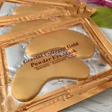 Parches de colágeno para el cuidado de la piel de los ojos, 100 Uds., polvo dorado, antienvejecimiento, ojeras, belleza acné, Cosméticos Coreanos