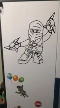 Pegatina de pared de Ninja de dibujos animados, vinilo autoadhesivo, arte de pared impermeable para niños, decoración de habitaciones, Mural