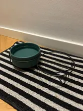 Cuenco de cerámica doble para alimentación de perros y gatos, dispensador de agua con soporte elevado, Gato, producto # P007