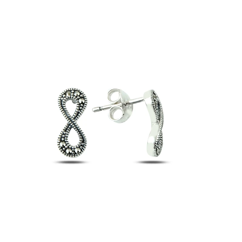 

Armagano Marcasite Cubic Zirconia Infinity Earrings