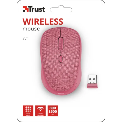 Беспроводная мышь Trust YVI FABRIC красная 22674