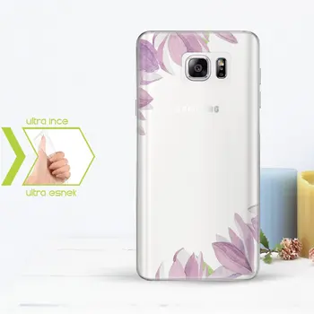 

Personalized Custom Samsung Galaxy Note 5 Slim Clear Silicone Phone Cover (Flower Temalı-3)