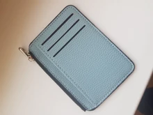 PURDORED-tarjetero delgado de cuero PU Unisex, funda con cremallera para tarjetas de negocios, Mini billetera para tarjetas de crédito, 1 ud.