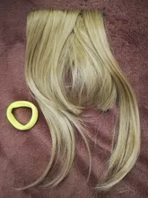 Leeons-postizo corto de pelo sintético para mujer, postizo resistente al calor, con flequillo, corto Natural, pinzas para el pelo, color negro