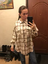 Oversized Shirts Clothing Tops Button Female Blouse Long-Sleeve Toppies Vintage Plus-Size