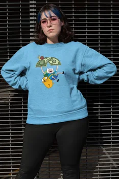 

Angemiel Wear Money Sticking Finn And Jack Blue Women Sweatshirts