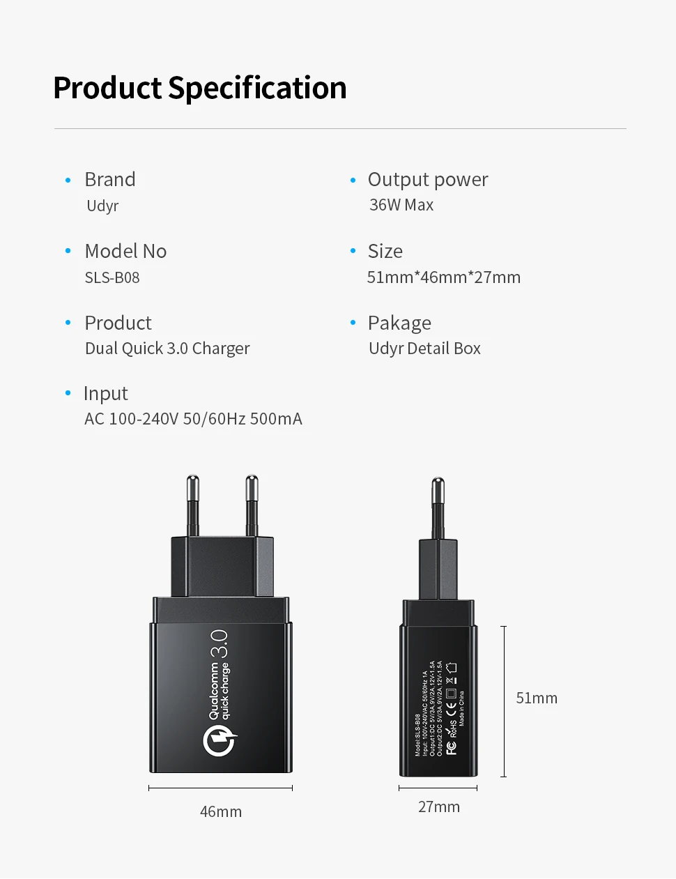 Udyr Quick Charge 4,0 3,0 36 Вт USB зарядное устройство PD type C Supercharge быстрое зарядное устройство для iPhone 11 XS Xiaomi mi9 samsung iPad PD зарядное устройство