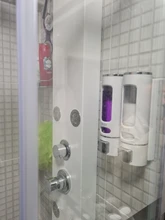 Shampoo-Dispenser Container Washroom-Accessories Liquid-Soap Shower Bath Wall-Mount Single/double-400ml