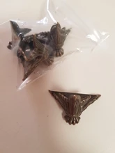 NAIERDI-caja de madera antigua para pies, Protector de esquina de pierna, triángulo rota tallada, soporte decorativo para muebles, 40x30mm, 4 Uds.