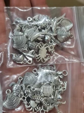 20 piezas de Metal Vintage tamaño de la mezcla/estilo al azar organismo marino abalorios de peces para fabricación de joyería Diy joyería hecha a mano