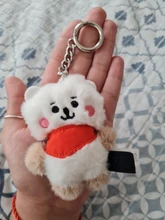 20cm estrella KPOP grupo Bt21 de imitación de piel de conejo muñeca colgante de peluche de Bangtan niño juguetes de peluche de dibujos animados de animales llavero de juguete