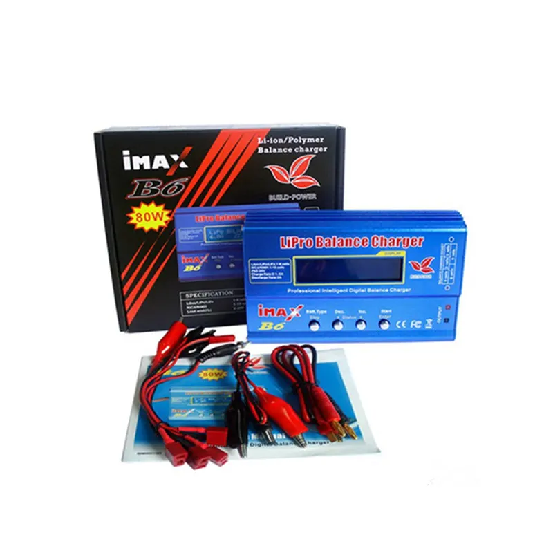 

80W RC Lipo iMAX B6 Battery Charger Balance Discharger AC Power Adapter for Helicopter Aircraft NiMh NiCD Battery Charger