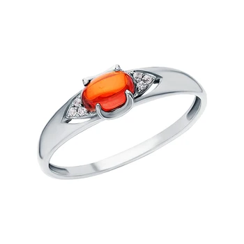 

Silver ring with cubic zirconia sunlight sample 925