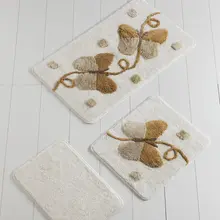 Коврик для ванной | коврик для ванной нескользящие Противоскользящие коврики Mari Caramel 60X100 см 3 li Kit-50X60 Cm-40X60 см