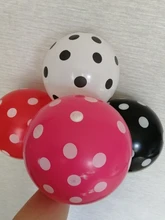 Globos de látex de lunares para cumpleaños de bebé, material para decoración de boda, fiesta, Multicolor, blanco y negro, 12 pulgadas, 10/20 Uds.