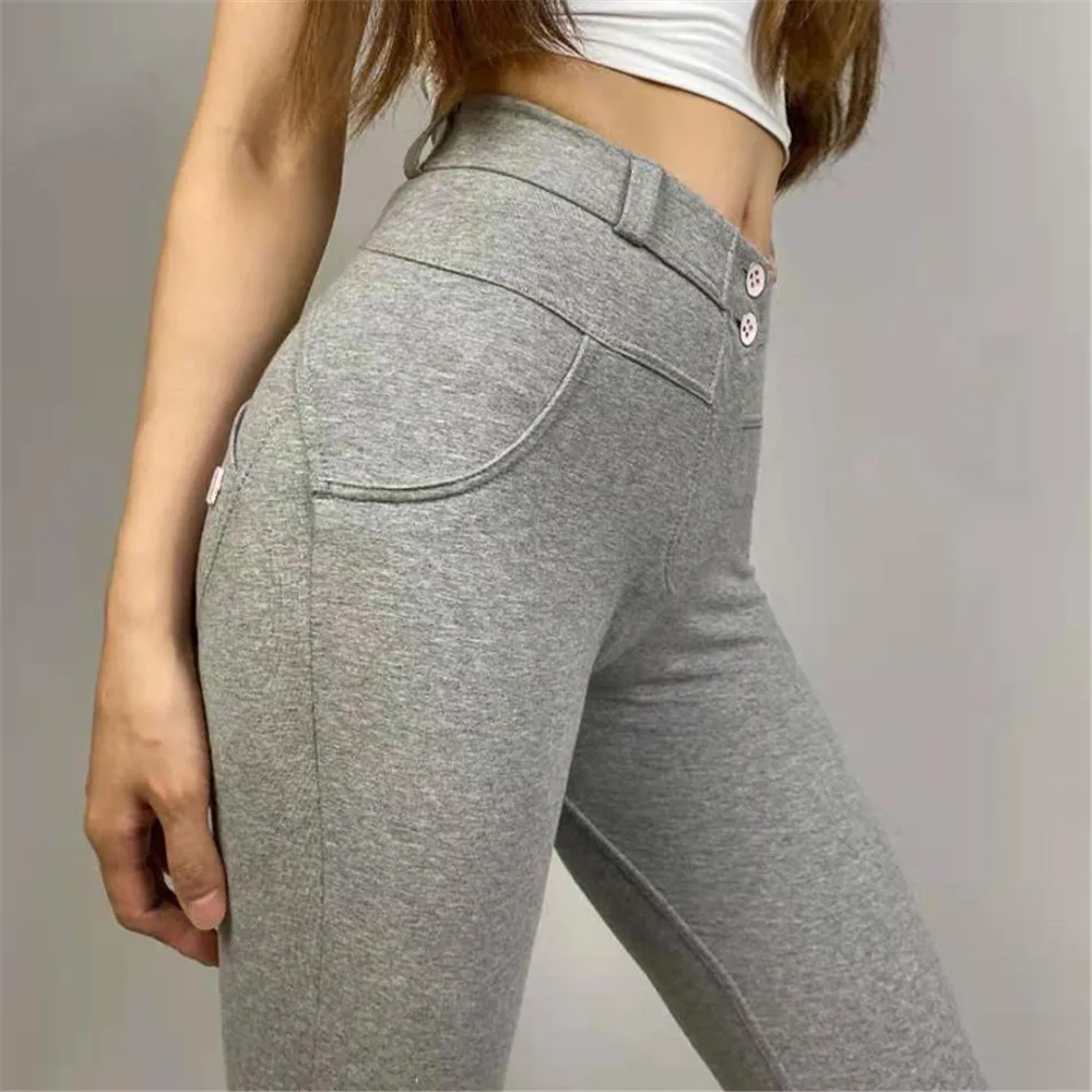 Shascullfites Gray Leggings For Fitness Tights Cotton Outfits Leggins Womens Sports Push Up Legging Anti Cellulite Mid Waist