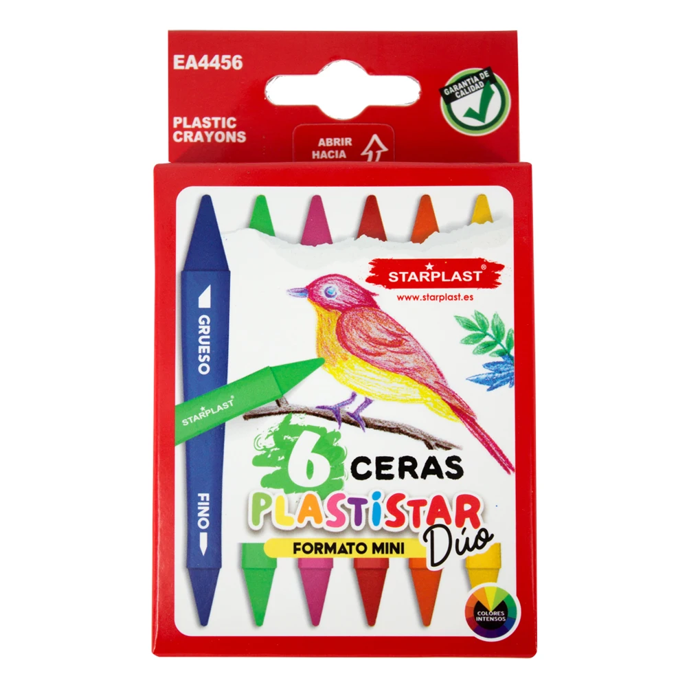 Starplast, Set 6 Unidades Ceras Niños, Cera Colores Niños, Estuche Cera  Surtido, Doble Punta, Resistentes, Larga Duración - AliExpress