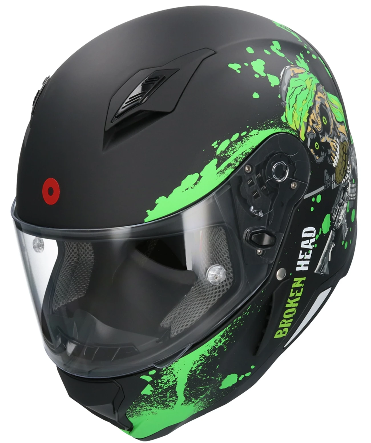 casco moto INTEGRAL SHIRO 890 BROKEN HEAD NEGRO VERDE EDICION LIMITADA HOMOLOGADO UNISEX CON PINLOK INCLUIDO|Cascos| AliExpress