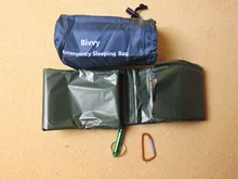 Saco de dormir compacto de supervivencia para emergencias, impermeable, reutilizable, térmico, Mylar