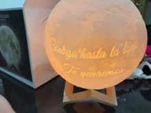 USB Rechargeable Moon-Lamp Night-Light Lunar Custom Tap/remote-Switch 3d-Printing Photo/text