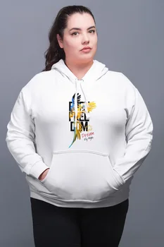 

Angemiel Wear Born Freedom Parrot White Women 'S Hooded Sweatshirt