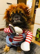 Dog Cosplay Costume-Sets Clothing Bulldog Funny Halloween Pug Large Medium for Adjustable