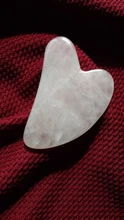Natural Jade Gua Sha tablero raspador masaje de cuarzo rosa Jade Guasha piedra Chin cuello de la cara de arrugas removedor de belleza