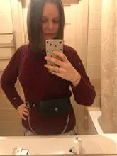 Mochila de moda para cintura para mujer, riñonera de PU sencilla, bolso con cinturón de regalo para mujer, bolso con cadena para teléfono, bolso informal para mujer, monedero negro