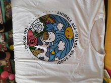 Camisetas vegana Harajuku Ullzang para mujer, camiseta con dibujos animados de amigos, Camisetas estampadas de los años 90, camisetas Kawaii