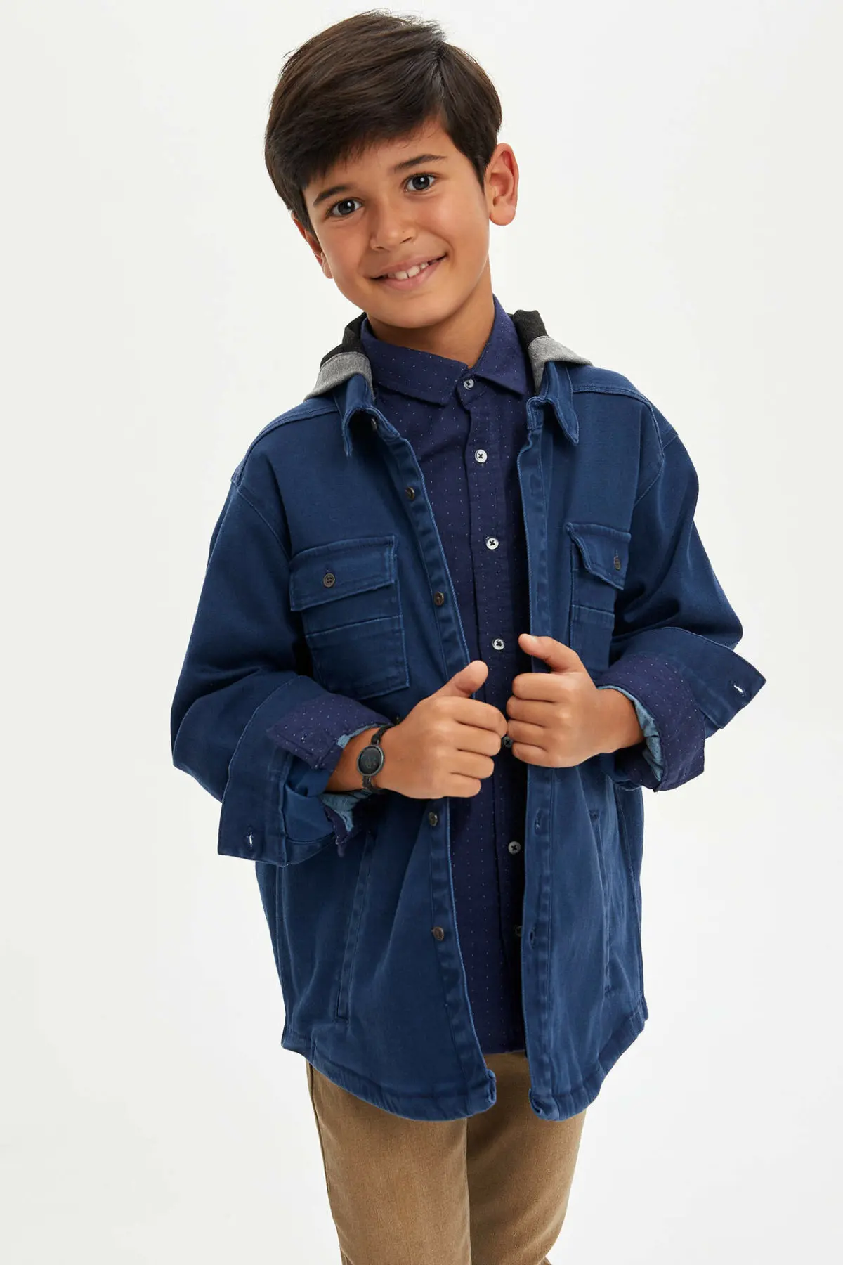 dark blue denim shirts