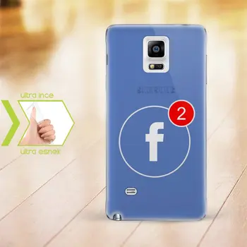 

Personalized Custom Samsung Galaxy Note 4 Slim Clear Silicone Phone Cover (Facebook-1)