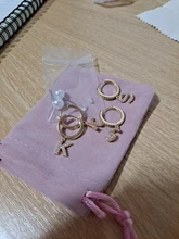 ANENJERY plata esterlina 925 1 par 26 alfabeto carta pendientes de aro inicial Zircon pendientes para Mujeres Hombres joyería de nombre S-E1169