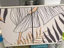 Background Wallpaper Banana Leaf Living-Room Wellyu Black Nordic Hand-Painted White 3d