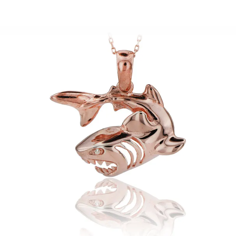 

Ожерелье с акулой 925 пробы серебряные морские животные, подвеска для подружки невесты