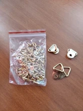 Hooks-Hangers Mirror Frame Oil-Painting Hanging-Picture 100-Screws Triangle D-Ring Golden