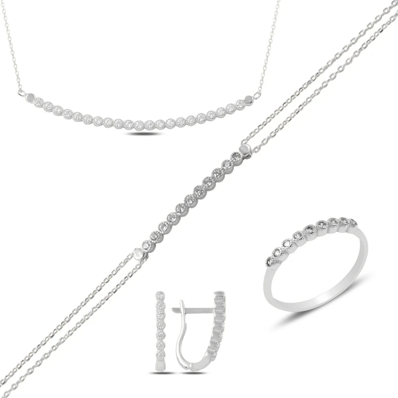 

Silver 925 Sterling Zircon Cubic Zirconia Set