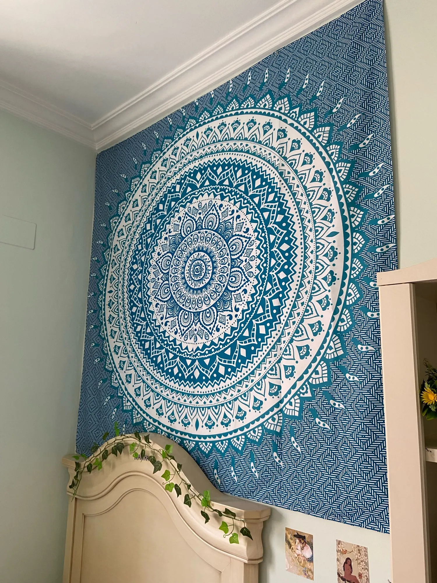 India Mandala Tapestry Wall Hanging Boho Decor Wall Cloth Tapestries Psychedelic Hippie Night Moon Tapestry Mandala Wall Carpet