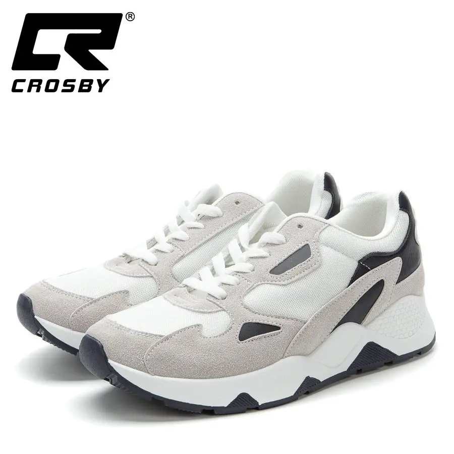 Кроссовки мужские 407603/01-01 св.серый иск.замша/сетка CROSBY |