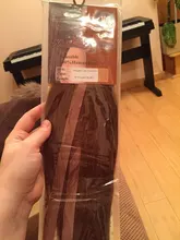 Chocolate-Cinta de cabello Remy de 16 -18, 60g, brasileña, 100%, extensiones de cabello humano, cola de caballo
