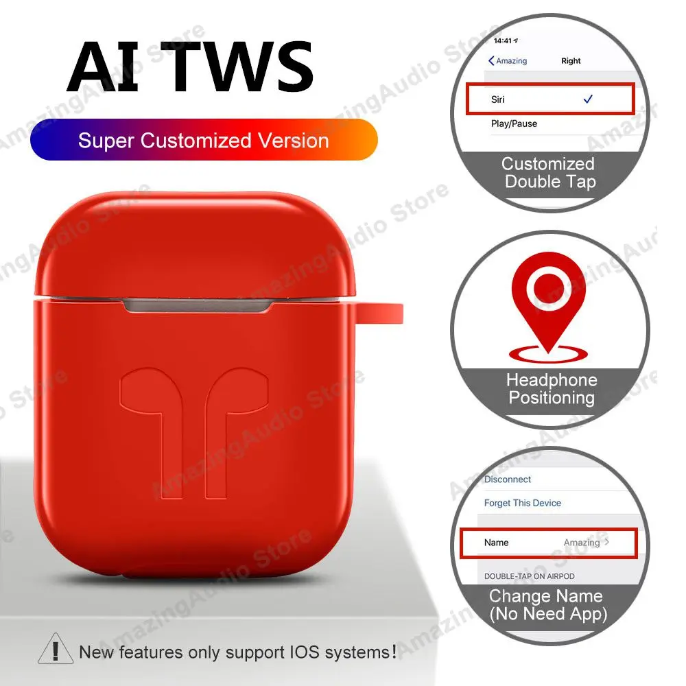 Супер версия AI TWS Air2 Магнитная крышка беспроводные Bluetooth наушники гарнитура спортивные наушники PK i10 i12 i200 i500 i9000 i10000 TWS