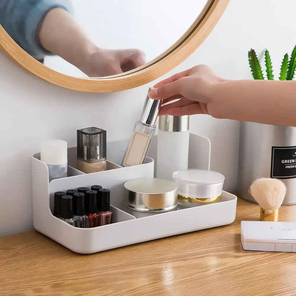 

Makeup Storage Box Cosmetics Organizer Multi Lattices Plastic Large Capacity Makeup Jewelry Nail Polish Storage Box Organizer