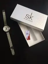 Women Watch Movement-Watches Mesh-Band Dial Silver Japanese Small Shengke Quartz Relogio