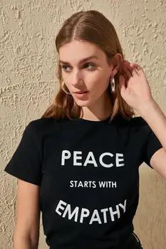 

Trendyol Printed Basic Knitted T-Shirt TWOSS20TS0198