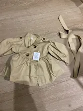 Baby Coat Jacket Spring Autumn Fashion Solid Cotton with Belt Infant 2-Colors